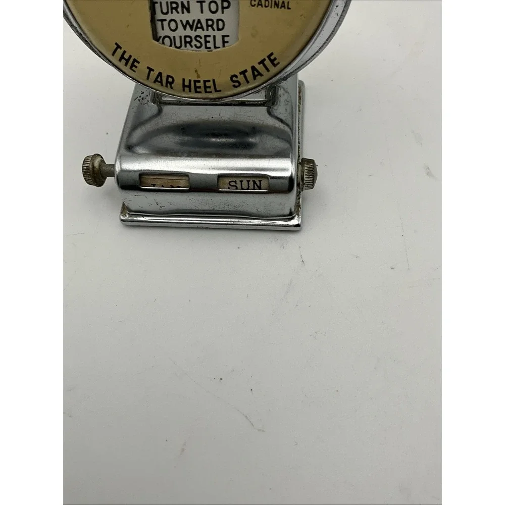 Vintage Souvenir North Carolina Show Me State Perpetual Flip Metal Desk Calendar